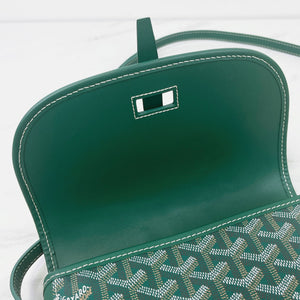 Goyard Belvedere PM Green Goyardine Canvass Palladium Hardware