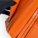 Charger l&#39;image dans la galerie, Hermes H Bearn Wallet Orange Chevre Mysore Palladium Hardware
