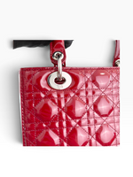 Charger l'image dans la galerie, Christian Dior Lady Dior Medium Red Patent Leather Silver-tone Hardware

