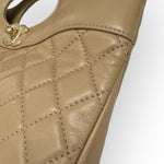 将图片加载到图库查看器，Chanel 31 Mini Shopping Tote Quilted Lambskin Milk Tea/Beige, Gold-Tone Hardware
