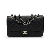 Load image into Gallery viewer, Chanel Timeless Classic Medium M/L Black Caviar Silver-tone Hardware
