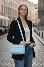 Load image into Gallery viewer, Bottega Veneta Padded Casette Sky Blue Supple Lambskin, Silver-tone Hardware
