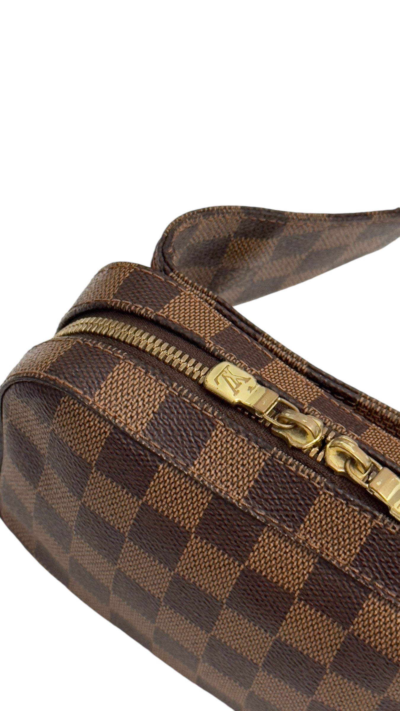 Louis Vuitton Geronimo Waist Bag Damier Ebene Gold-tone