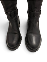 Load image into Gallery viewer, PRADA Knee-High Riding Boots, Black, Womens 7
