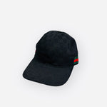 Load image into Gallery viewer, Gucci Web Casquette Base Ball Hat, Black Red and Green Web Stripes
