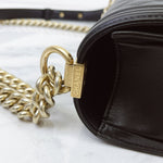 将图片加载到图库查看器，Chanel Leboy New Medium Black Diamond Quilted Lambskin Gold Hardware
