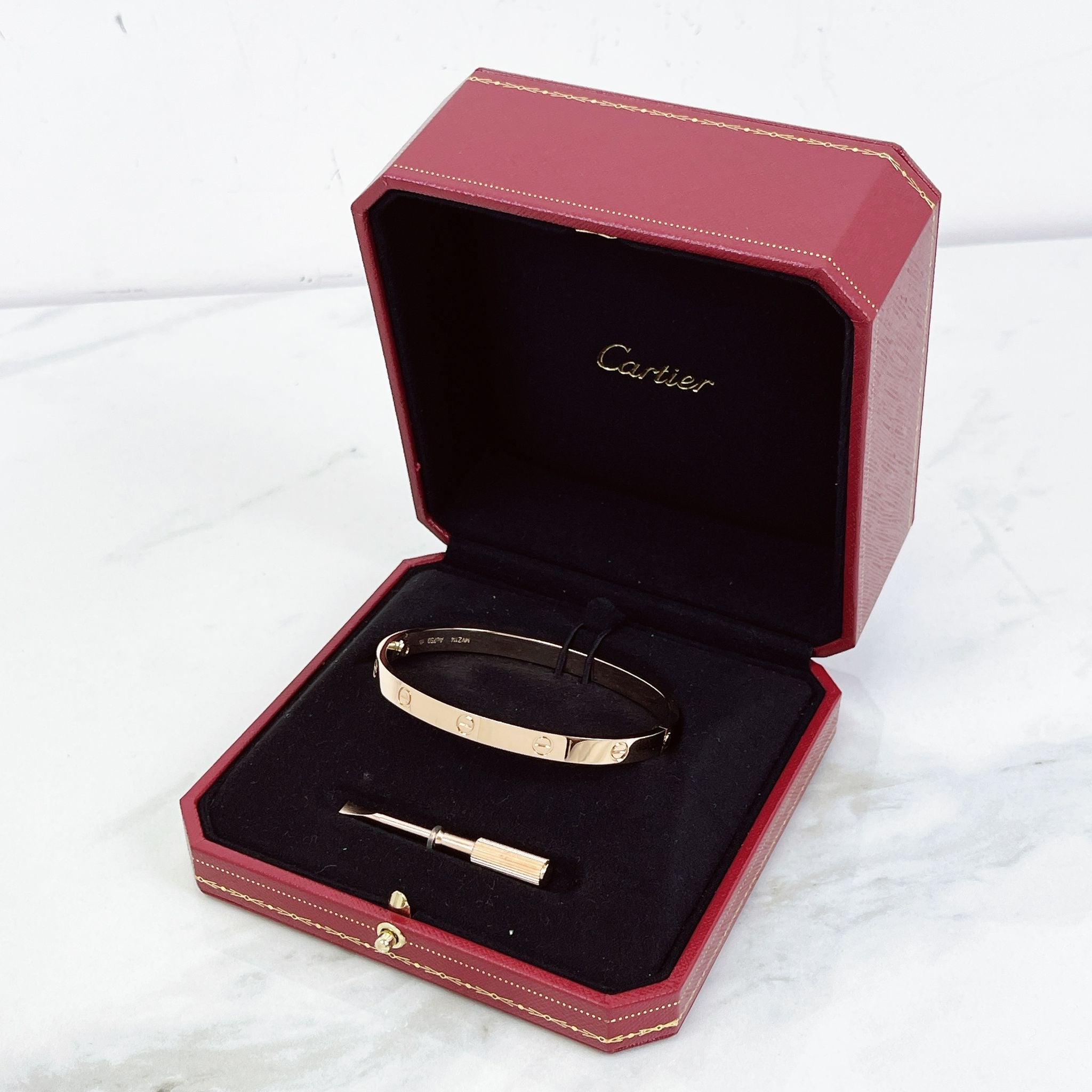 Cartier Classic Love Bracelet Rose Gold Size 20