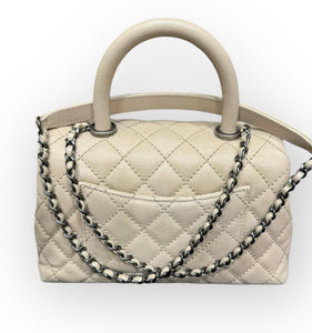 Chanel Coco Handle Small Light Beige Caviar Ruthenium Hardware