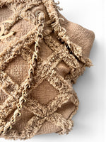 将图片加载到图库查看器，Chanel Natural Raffia and Tweed Tote, Gold-tone Hardware
