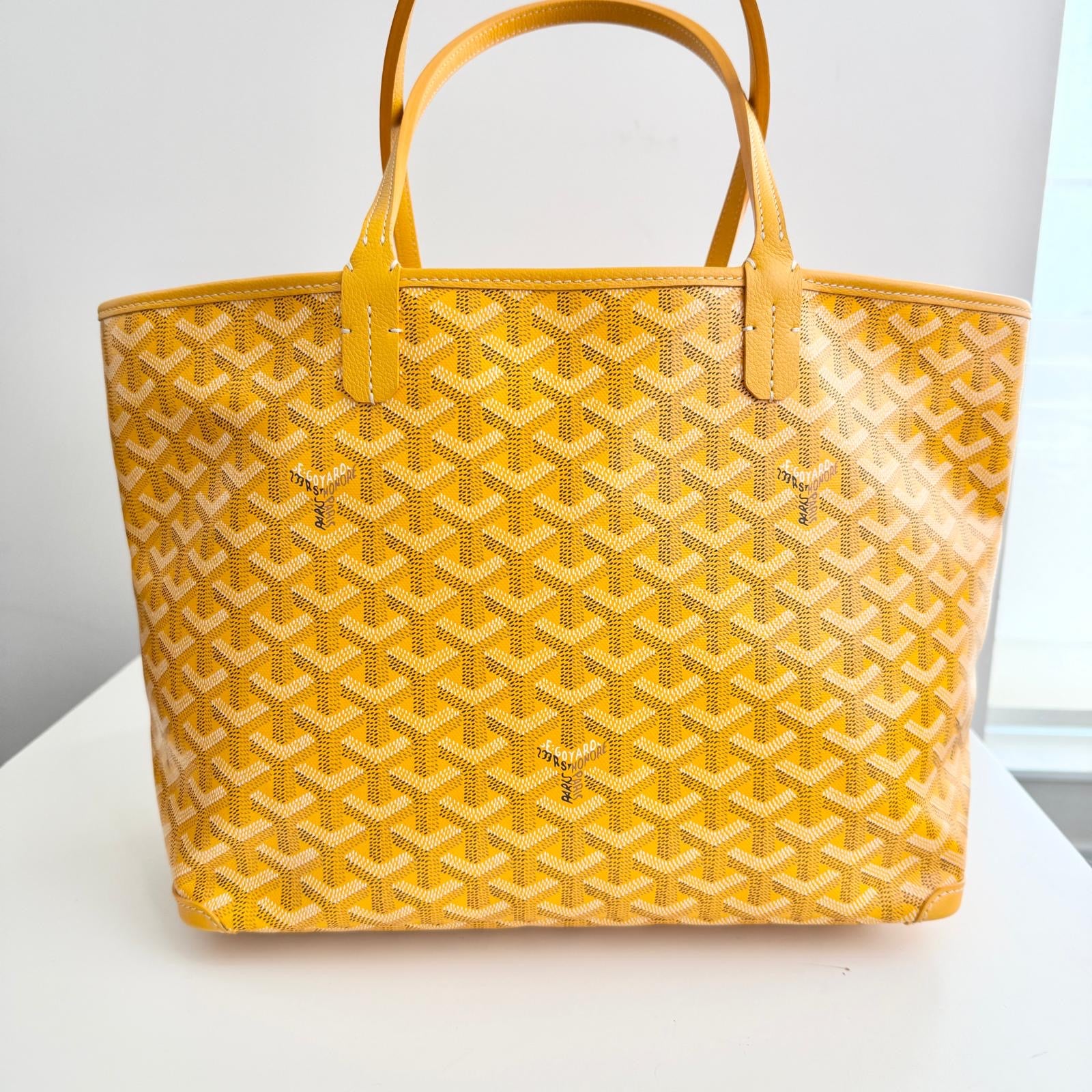 Goyard Artois PM Tote Yellow Goyardine Canvass