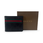 将图片加载到图库查看器，Gucci Signature Web Bifold Wallet
