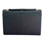 Charger l&#39;image dans la galerie, Saint Laurent Envelope Bag Grain de Poudre Chevron Quilted Large YSL
