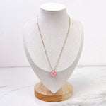 Charger l'image dans la galerie, Van Cleef and Arpels VCA Holiday Pendant, Vintage Alhambra Diamond, Pink Sevres, 18kt Gold
