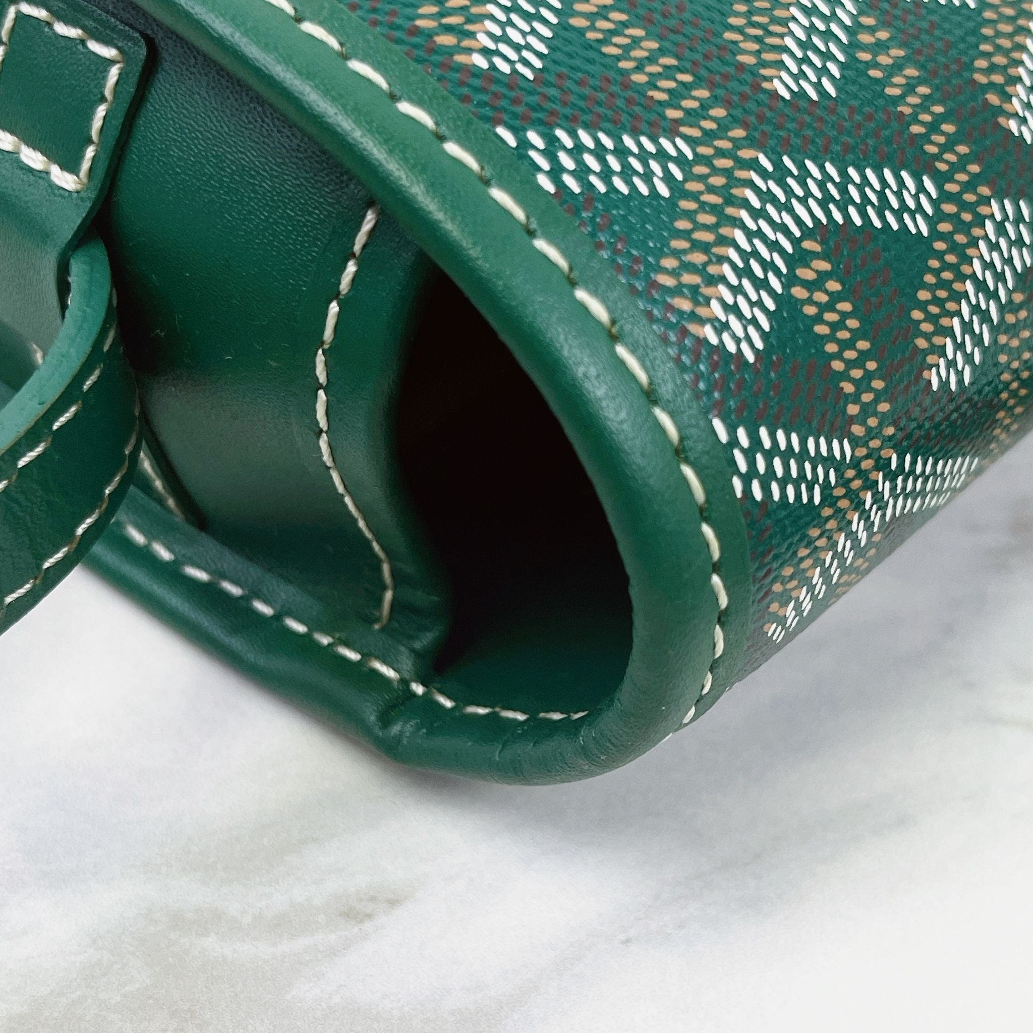 Goyard Belvedere PM Green Goyardine Canvass Palladium Hardware