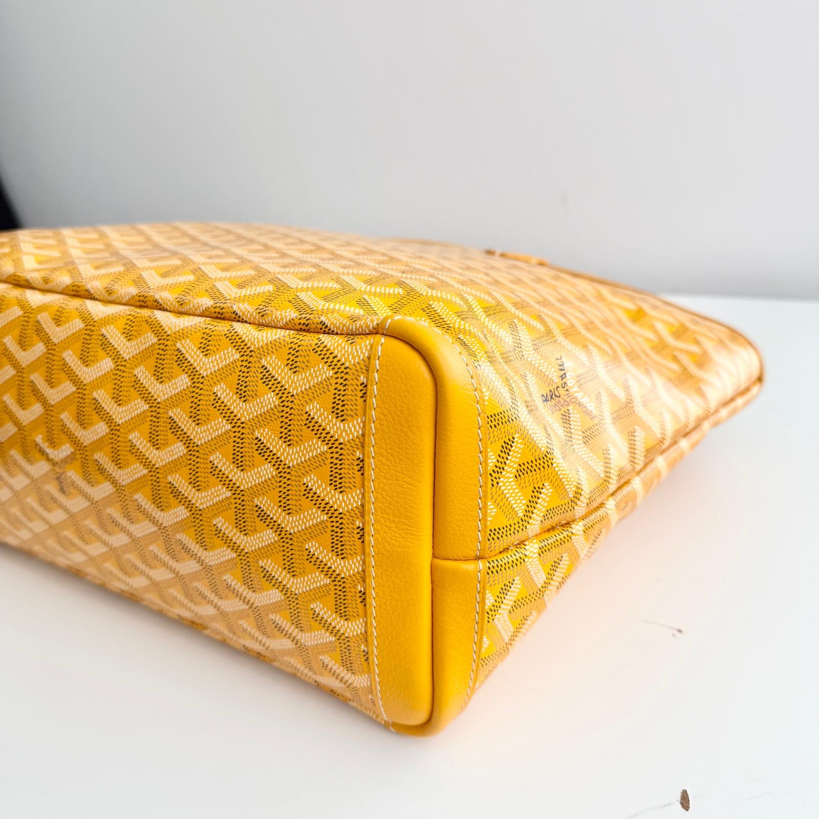 Goyard Artois PM Tote Yellow Goyardine Canvass
