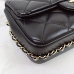 Load image into Gallery viewer, Chanel Precious Pearls Mini Flap Black Lambskin Light Gold-tone Hardware
