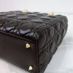 Load image into Gallery viewer, Christian Dior Lady Dior Medium, Black Lambskin Gold-tone Hardware
