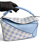 Load image into Gallery viewer, Loewe Puzzle Bag Medium, Sky Blue Calfskin
