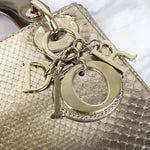 Charger l&#39;image dans la galerie, Christian Dior Lady Dior Mini Karung Leather Gold
