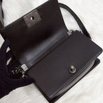Load image into Gallery viewer, Chanel Leboy Small Black Calfskin Ruthenium Hardware
