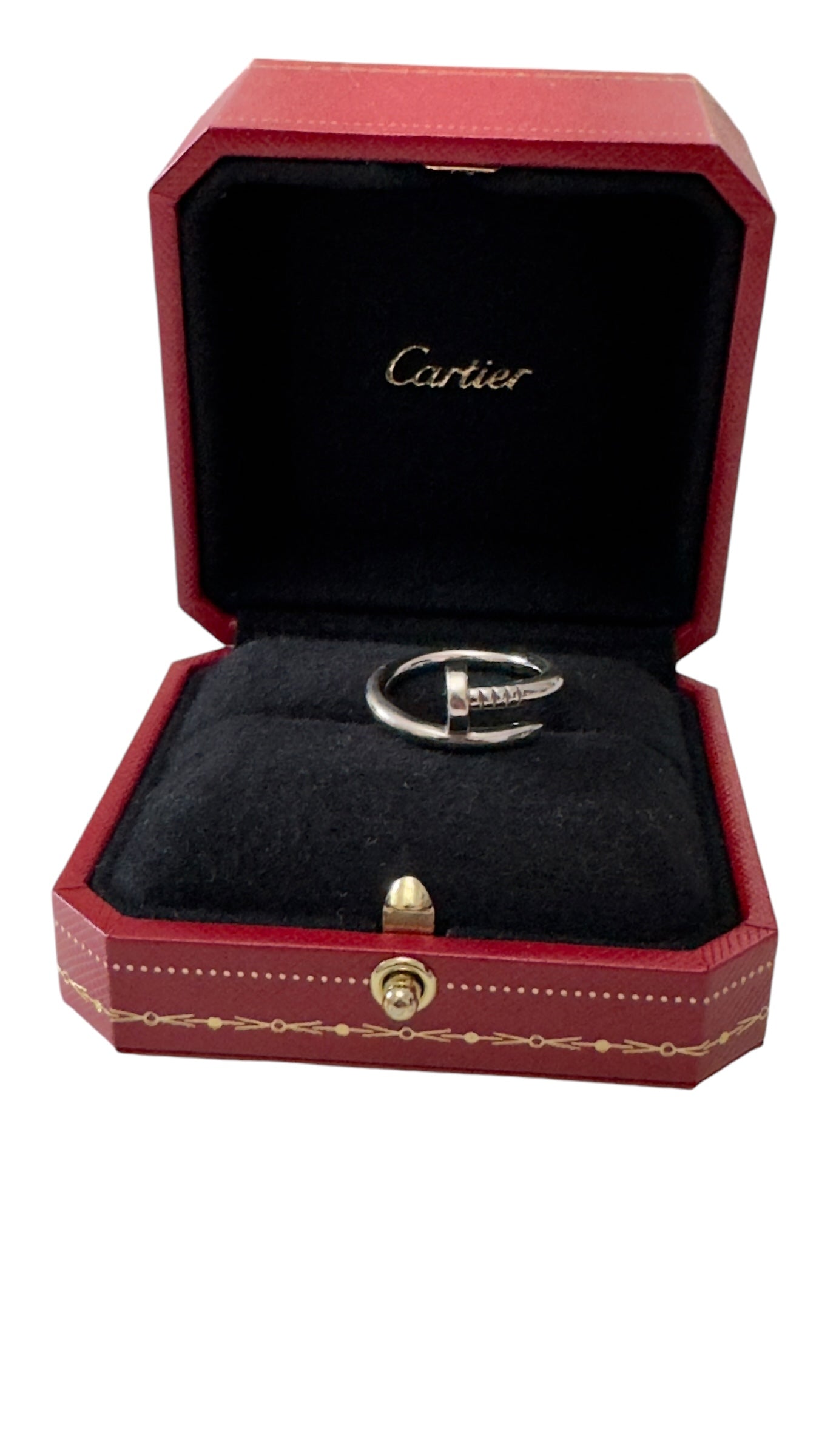 Cartier Classic Juste Un Clou Ring White Gold Size 54/6.5