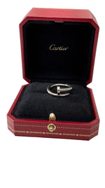 Load image into Gallery viewer, Cartier Classic Juste Un Clou Ring White Gold Size 54/6.5
