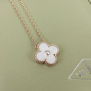 Van Cleef and Arpels Vintage Alhambra 1 Motif, Limited Edition Holiday Pendant Necklace
