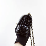 Load image into Gallery viewer, Chanel Classic Mini Black Patent Gold-tone Hardware
