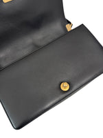 将图片加载到图库查看器，Chanel Leboy Old Medium Black Calfskin Gold-tone Hardware
