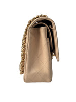 Load image into Gallery viewer, Gold handbag with chain detail on a white background
