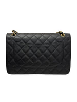 将图片加载到图库查看器，Chanel Timeless Classic Jumbo Black Caviar Gold-tone Hardware
