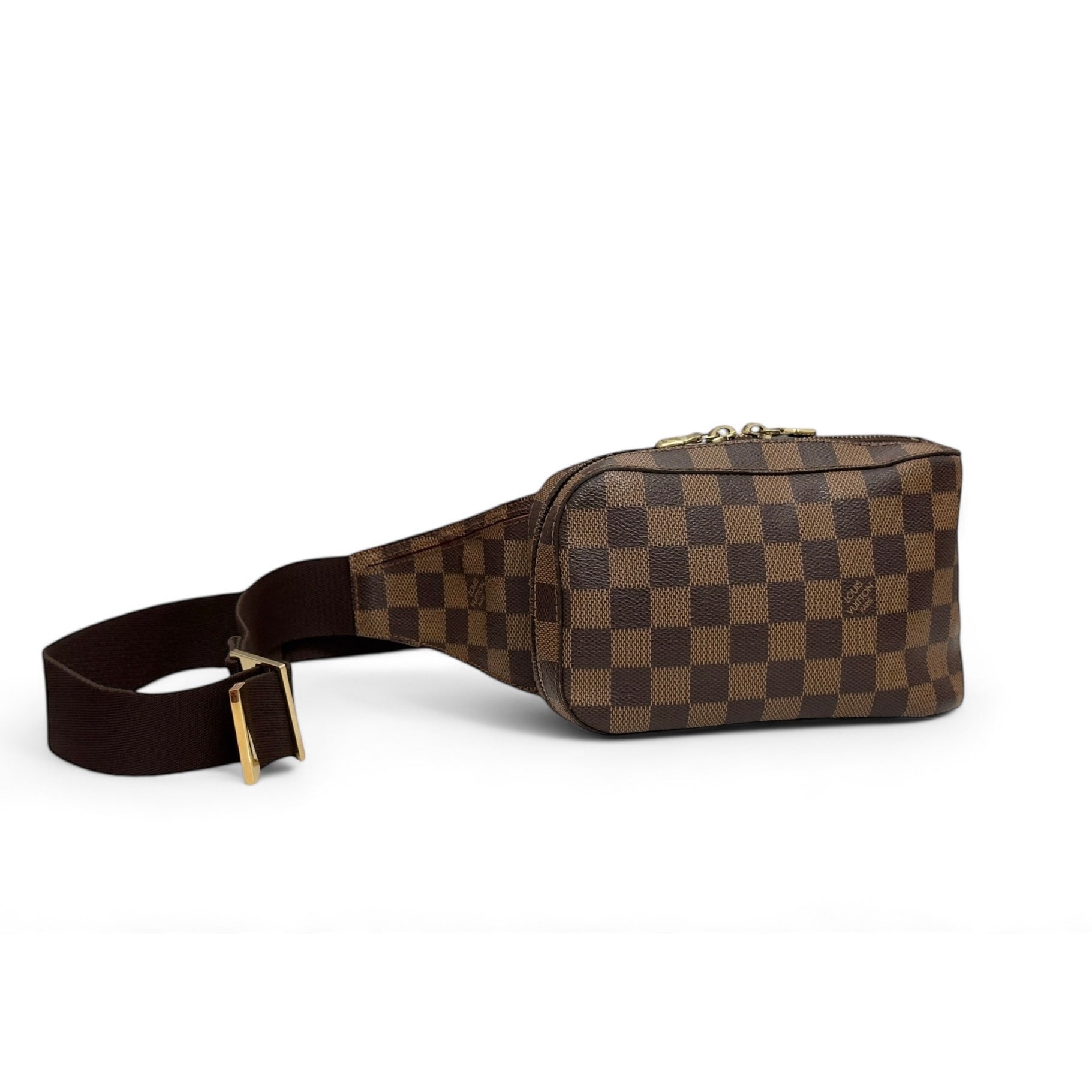 Louis Vuitton Geronimo Waist Bag Damier Ebene Gold-tone