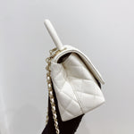 Load image into Gallery viewer, Chanel Coco Handle Mini White Caviar Gold-tone Hardware
