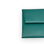 Charger l&#39;image dans la galerie, Hermes Bastia Coin Purse Malachite Epsom, Palladium-plated Hardware
