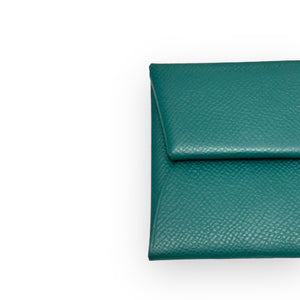 Hermes Bastia Coin Purse Malachite Epsom, Palladium-plated Hardware