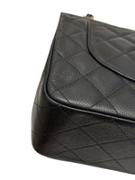 将图片加载到图库查看器，Chanel Timeless Classic Jumbo Black Caviar Gold-tone Hardware
