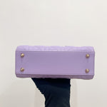 将图片加载到图库查看器，Christian Dior My Lady ABCDior Small Lilac Lambskin, Gold-tone Hardware - Small
