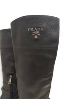Load image into Gallery viewer, PRADA Knee-High Riding Boots, Black, Womens 7
