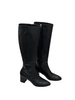 将图片加载到图库查看器，Stuart Weitzman Yuliana 60 Knee-High Zip Boots, Black Nappa Leather, Size US 7B/EU 37.5
