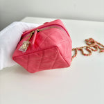 Charger l&#39;image dans la galerie, Chanel Micro Vanity Bag Pink Caviar Gold-Tone Hardware
