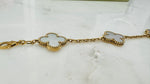 Load image into Gallery viewer, Van Cleef and Arpels Vintage Alhambra Bracelet, 5 Motifs, 18K Yellow Gold, Mother of Pearl
