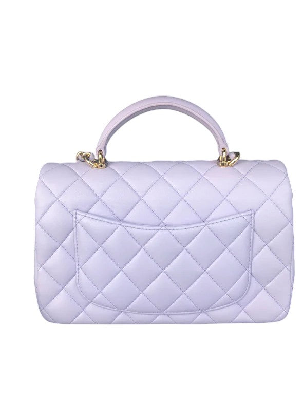 Chanel 21K Lilac Mini Top Handle Light Gold-tone Hardware