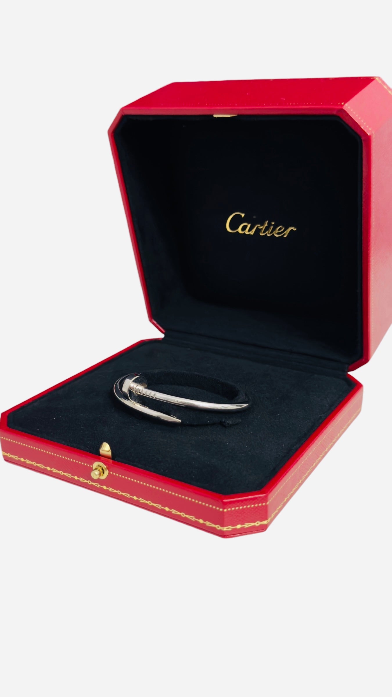 Cartier Classic Juste Un Clou Bracelet White Gold Size 15