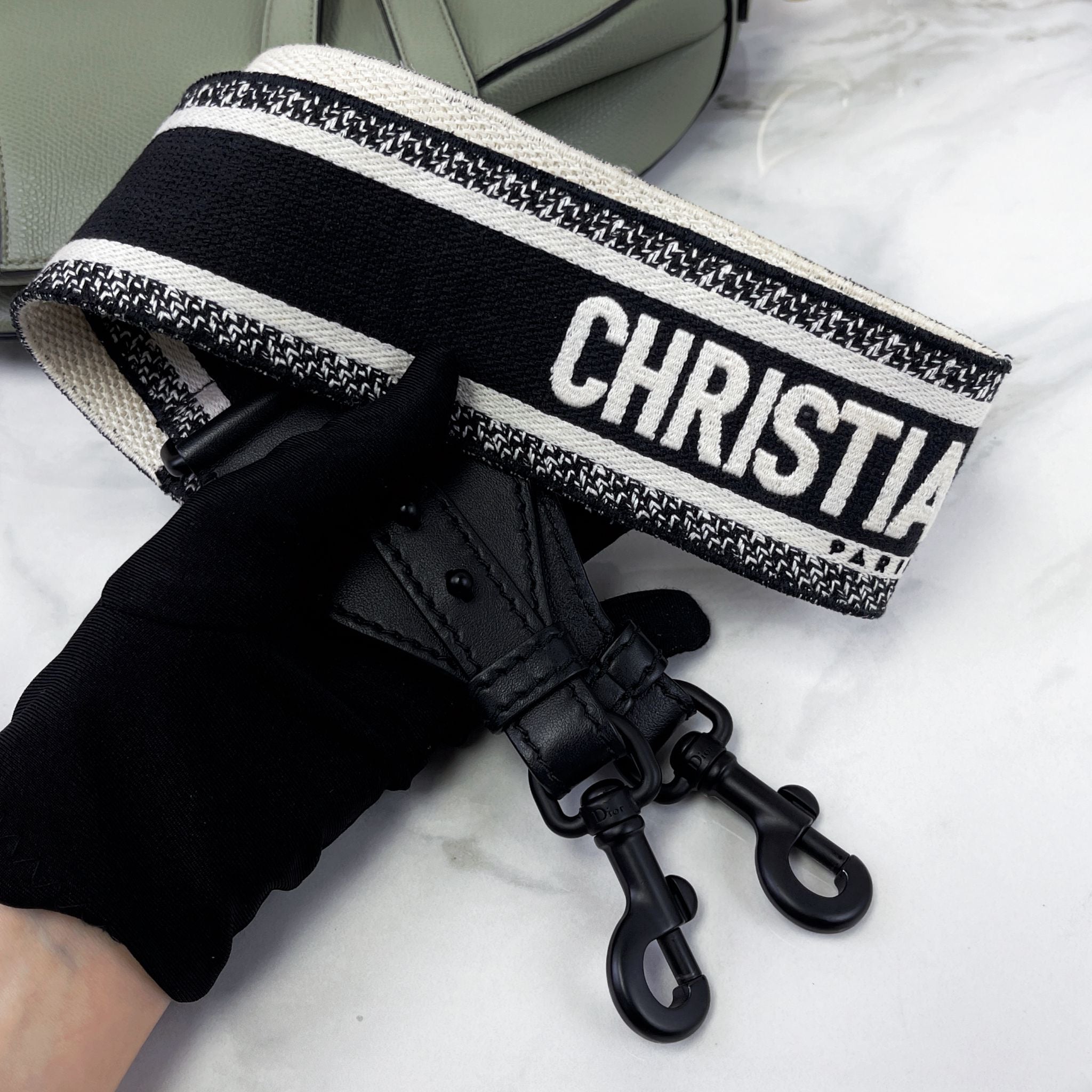 Christian Dior Saddle Bag Medium with Guitar Strap