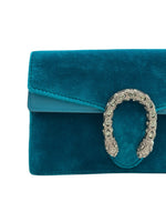 Load image into Gallery viewer, Gucci Dionysus Super Mini Peacock Velvet Crystal Embellished and Silver-tone Hardware
