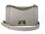 Load image into Gallery viewer, Chanel Leboy Old Medium Taupe-Grey Caviar / Grained Calfskin, Gold-tone Hardware
