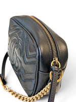 Load image into Gallery viewer, Gucci GG Marmont Camera Bag Mini - Black Calfskin Gold-tone Hardware
