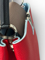 Load image into Gallery viewer, Louis Vuitton LV Capucine BB - Red, Blue, Taupe, Silver-tone Hardware
