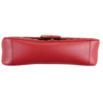 将图片加载到图库查看器，GUCCI GG Marmont Small Calfskin Matelasse Red GHW
