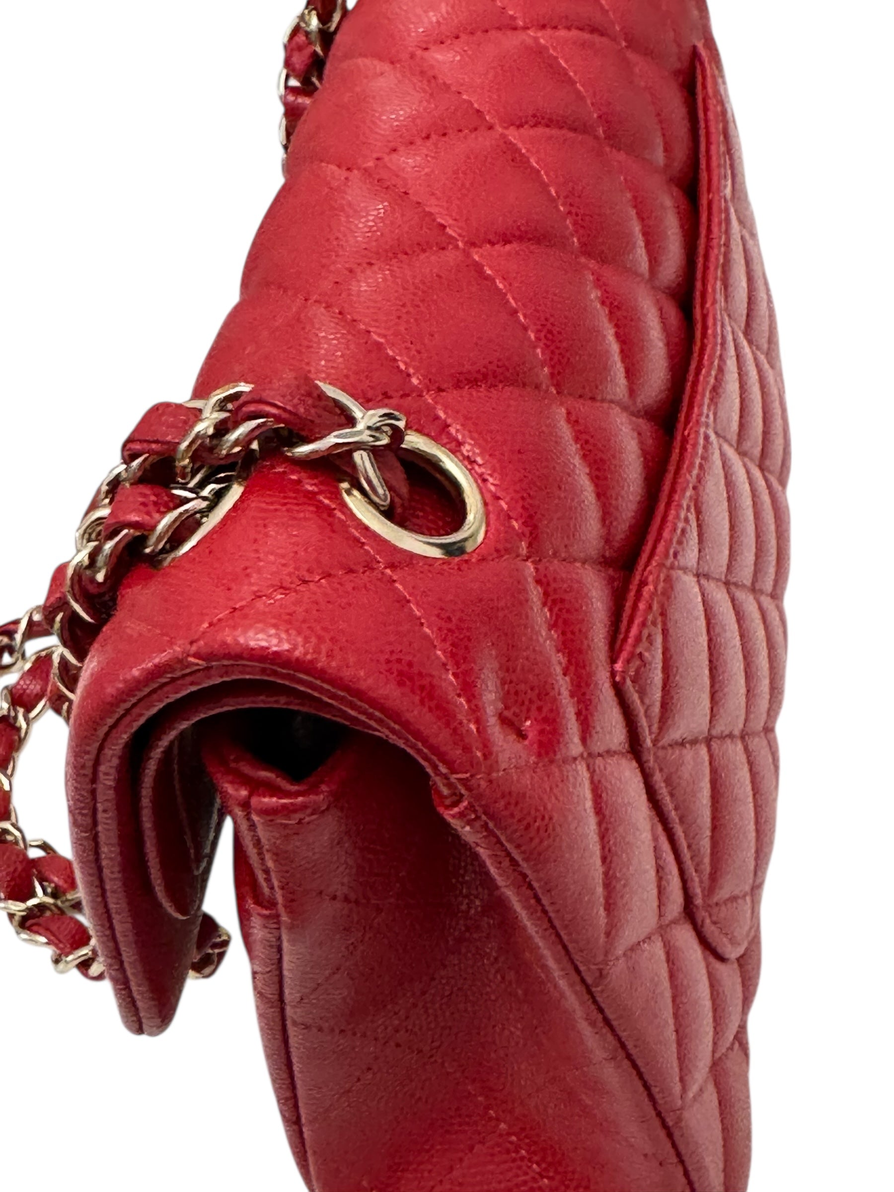 Chanel Timeless Classic Small 19B True Red Caviar Gold-tone Hardware